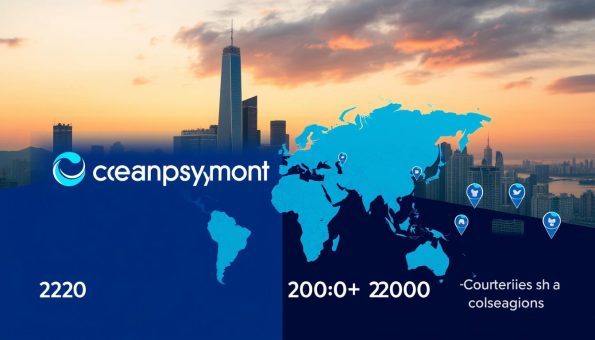 Oceanpayment钱海公司总部和全球业务覆盖图