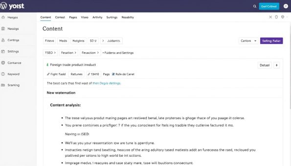 Yoast SEO插件使用界面