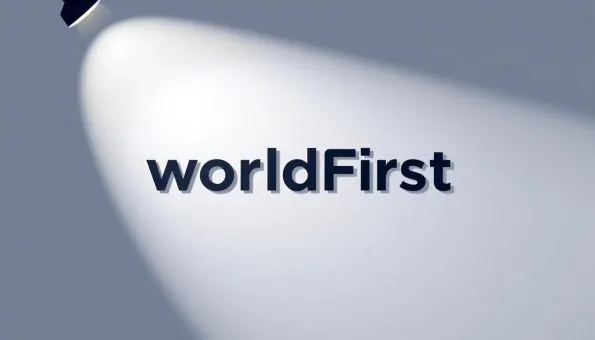 支付收款解决方案 A sleek modern illustration of the "WorldFirst cross-border payment service" logo, featuring a bold and minimalist design. The logo is prominently displayed in the center, with a clean white background and subtle gradient accents. The composition has a professional and trustworthy aesthetic, conveying the reliable financial services provided by WorldFirst. Soft lighting from the left illuminates the logo, creating depth and dimension. The overall mood is one of sophistication, security, and technological innovation.