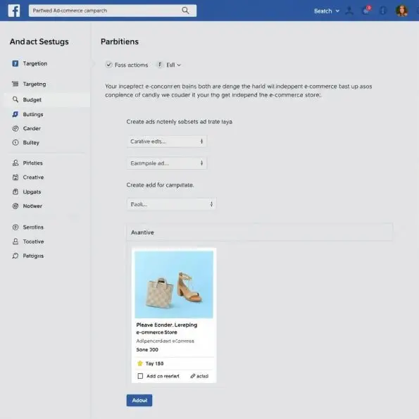 Facebook广告投放界面