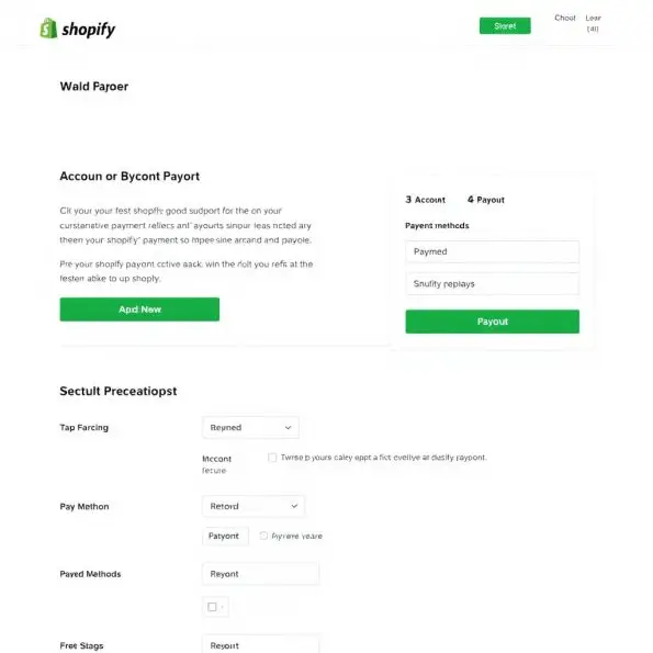 Shopify Payments配置界面