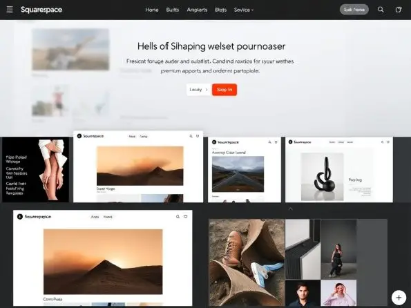Squarespace平台界面展示，作为除了Shopify还有什么平台的创意选择