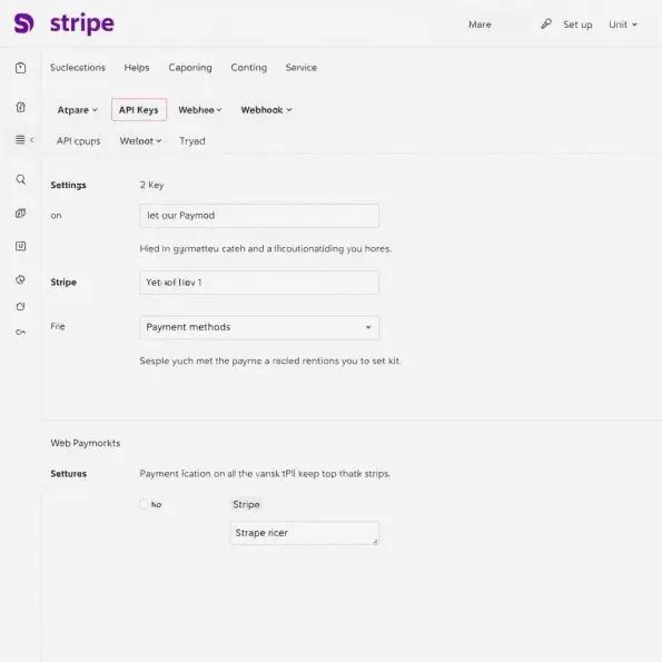 Stripe支付配置界面