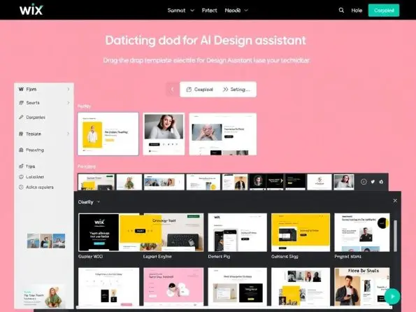 Wix平台界面展示，作为除了Shopify还有什么平台的设计友好选择