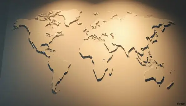A detailed map of the global reach of Stripe's payment services, showcasing its international coverage. The map dominates the frame, rendered in a clean, minimalist style with muted tones. Continents are delineated by thin, precise lines, while major cities and regions are highlighted with subtle dots or icons. The map is illuminated by soft, directional lighting, casting gentle shadows that add depth and dimension. The overall atmosphere conveys a sense of clarity, authority, and global connectivity, suitable for illustrating the scope and accessibility of Stripe's payment infrastructure. A detailed map of the global reach of Stripe's payment services, showcasing its international coverage. The map dominates the frame, rendered in a clean, minimalist style with muted tones. Continents are delineated by thin, precise lines, while major cities and regions are highlighted with subtle dots or icons. The map is illuminated by soft, directional lighting, casting gentle shadows that add depth and dimension. The overall atmosphere conveys a sense of clarity, authority, and global connectivity, suitable for illustrating the scope and accessibility of Stripe's payment infrastructure.